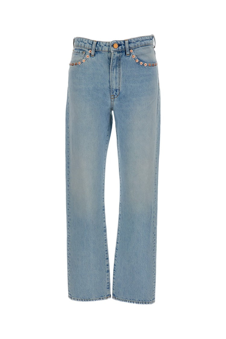 3X1 Shimmering Embellished Straight-Leg Jeans