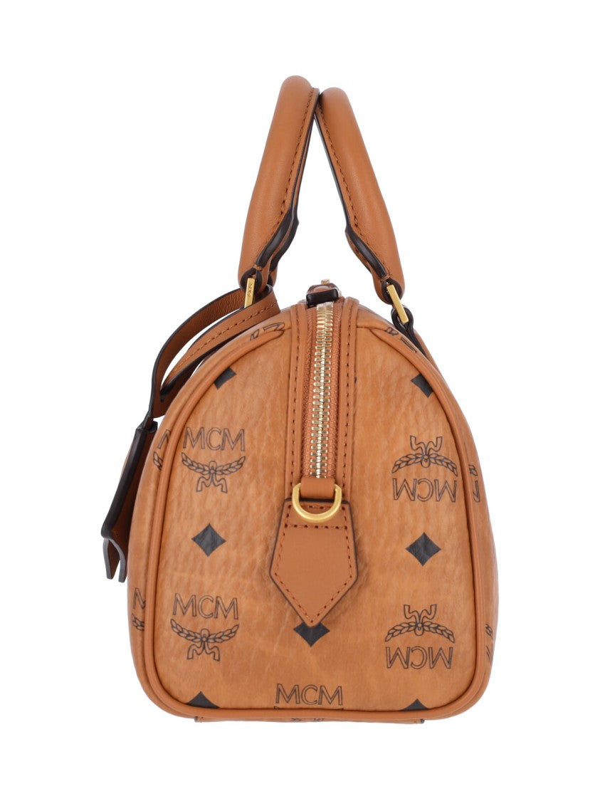 Mcm “Ella Boston” Top-Handle Bag – Brown