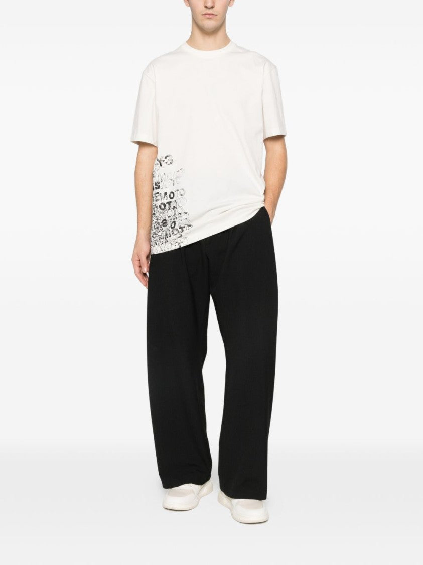 Y-3 Relaxed Fit Cotton T-Shirt With Graphic Print