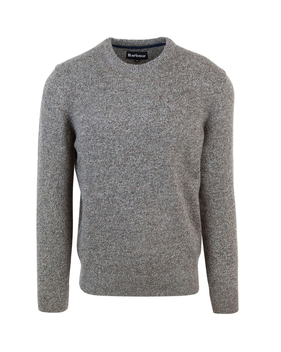 Barbour Grey Essential Tisbury Crew Neck Sweater