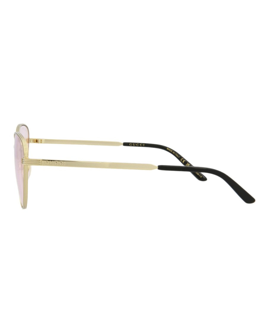 Gucci Cat Eye-Frame Metal Sunglasses