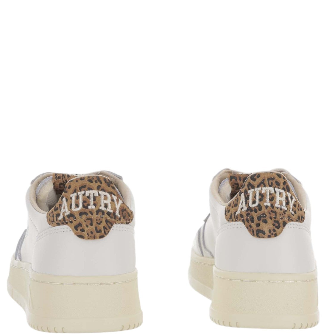 Autry Low-Top Leather Sneakers With Suede Heel Tab And Logo Accents