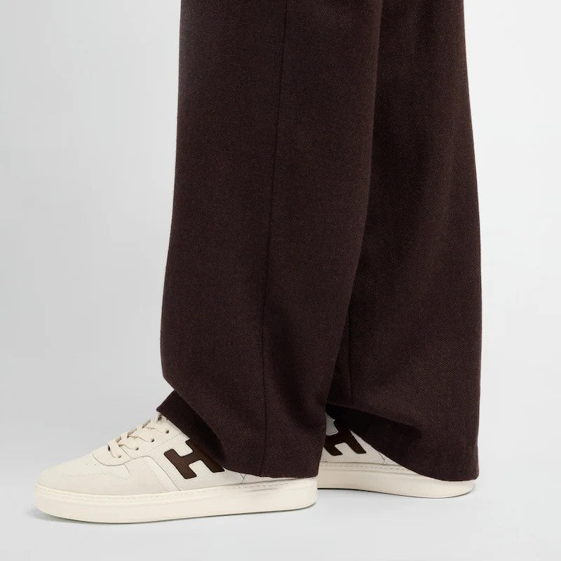 Hogan Suede Leather Bold Logo Low-Top Sneakers