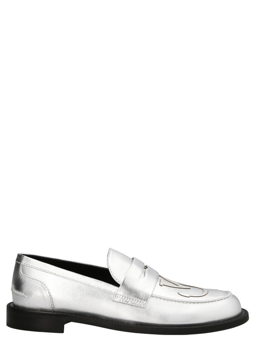 J. W. Anderson Silver Leather Loafers