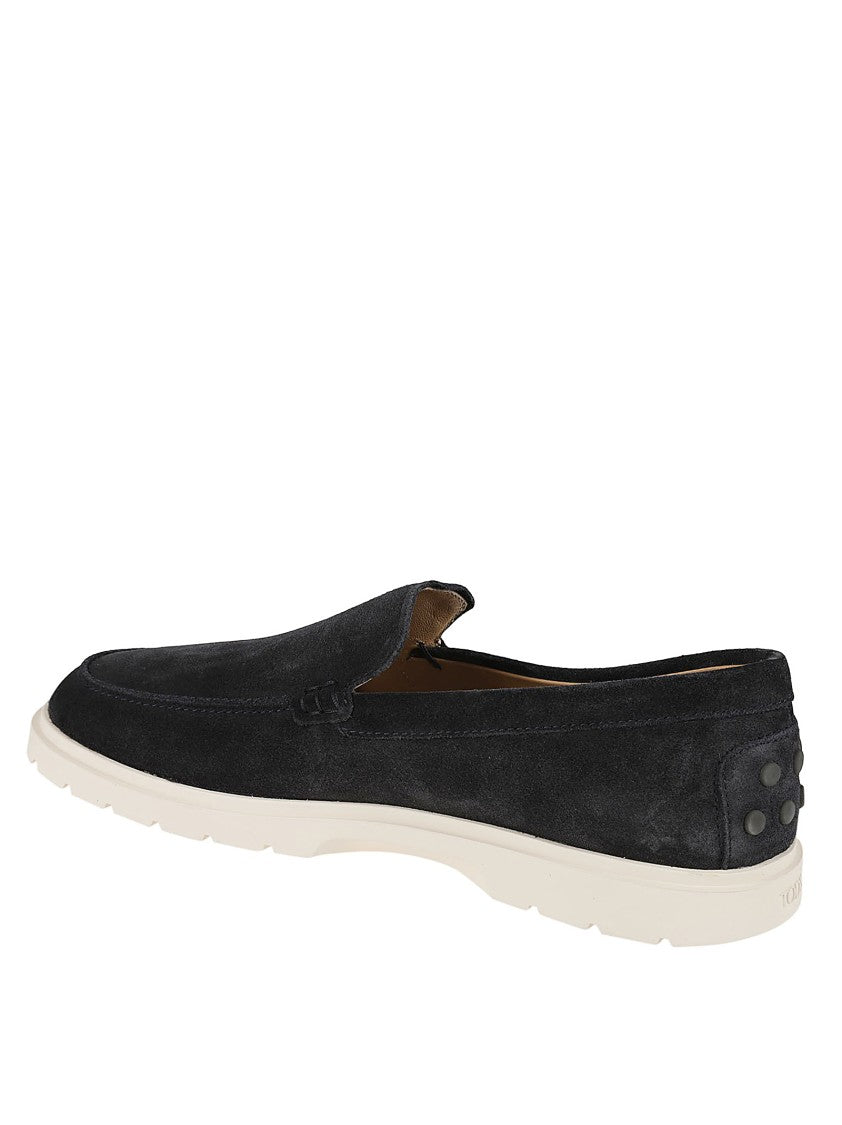 Tod's Slip-On Black Calfskin Flat Shoes