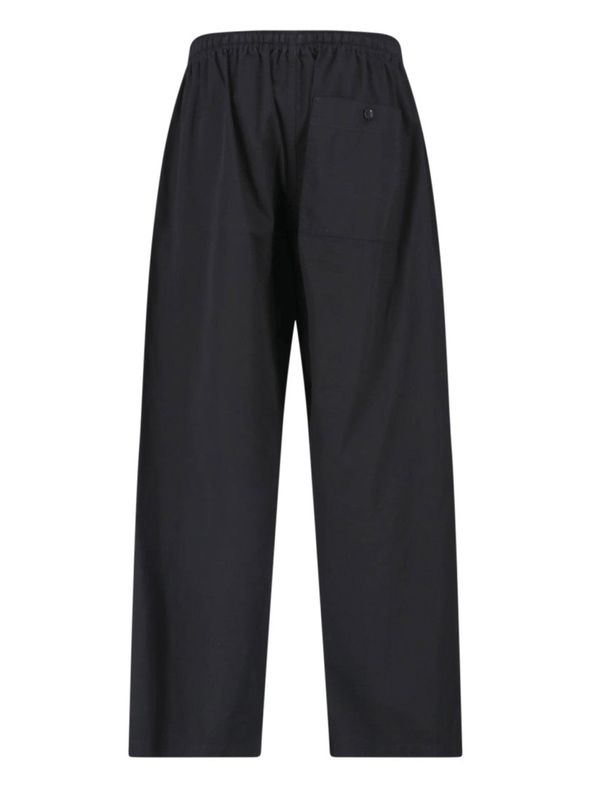 Lemaire Black Pyjama Drawstring Elastic Cotton Pants