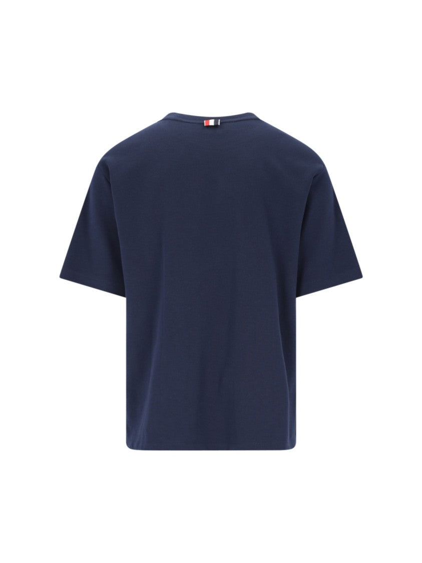 Thom Browne Logo Pocket T-Shirt – Blue
