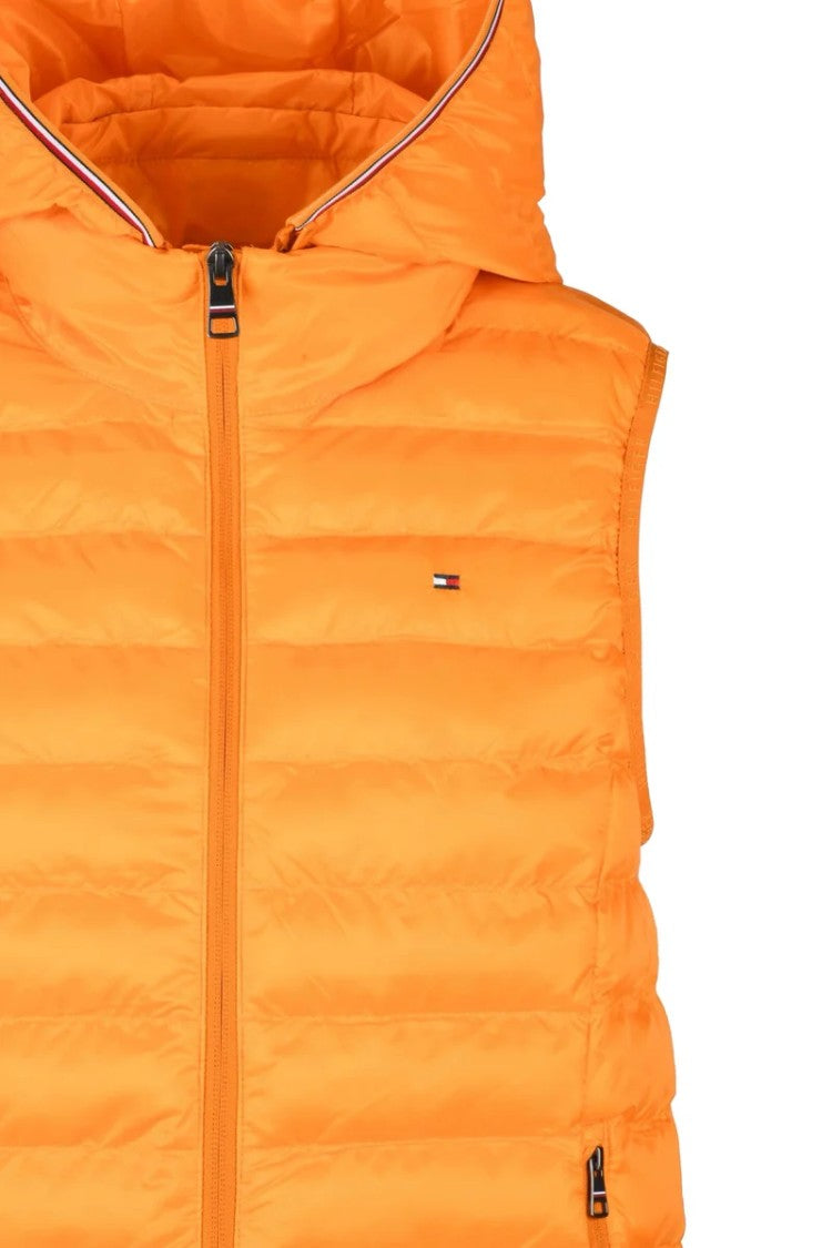 Tommy Hilfiger Orange Polyester Women's Padded Gilet