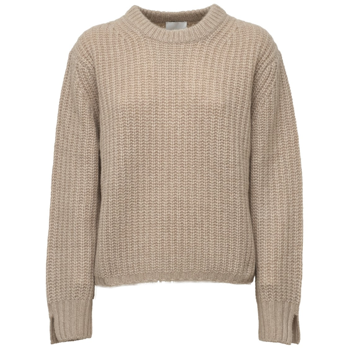 Allude Ribbed Cashmere Silk Boxy Crewneck Sweater