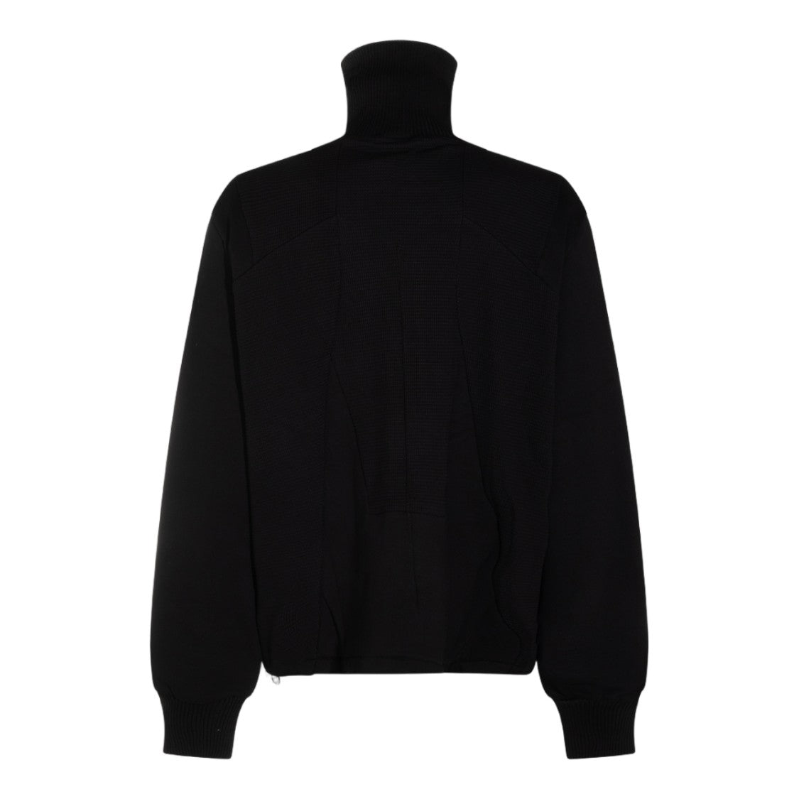 Thom Krom Minimalist Black Jacket With High Ribbed Collar