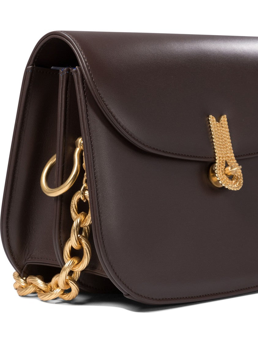 Amato Daniele Compact Brown Leather Crossbody Bag