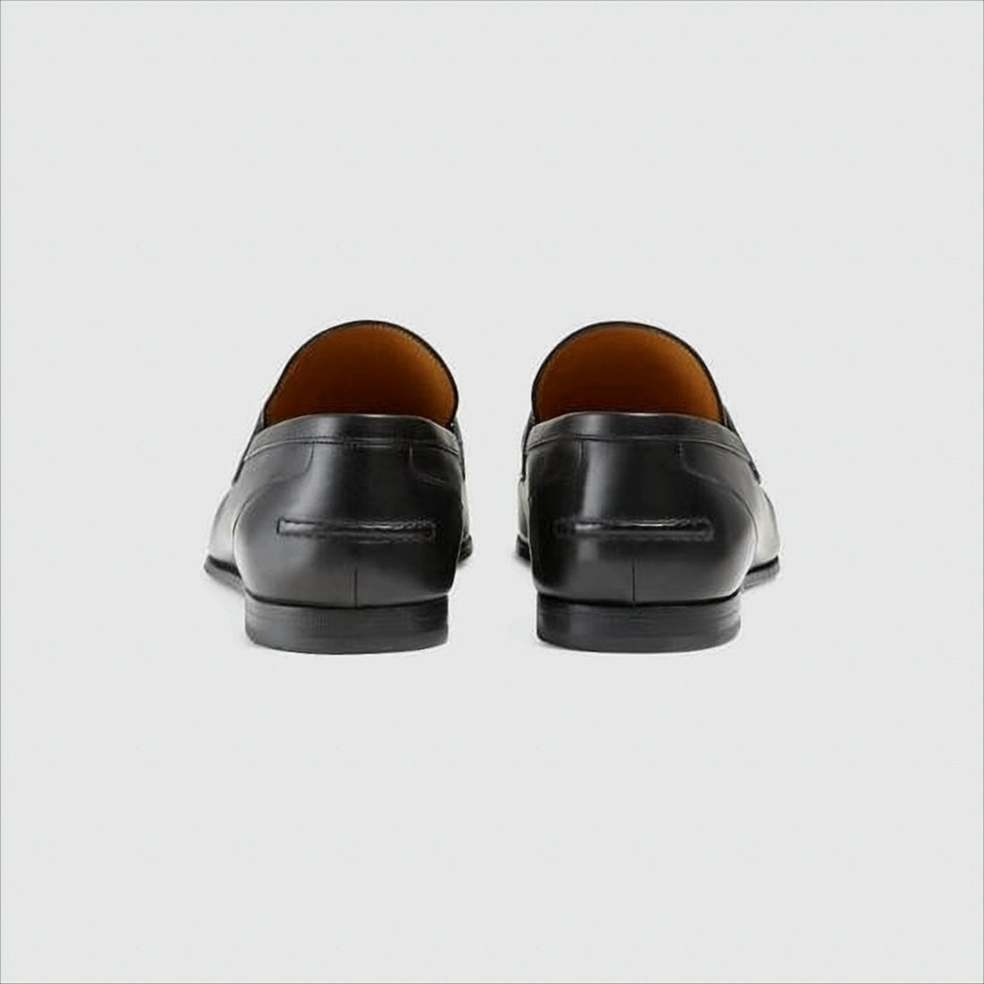 Gucci Black Leather Loafers With Gold Horsebit Detail
