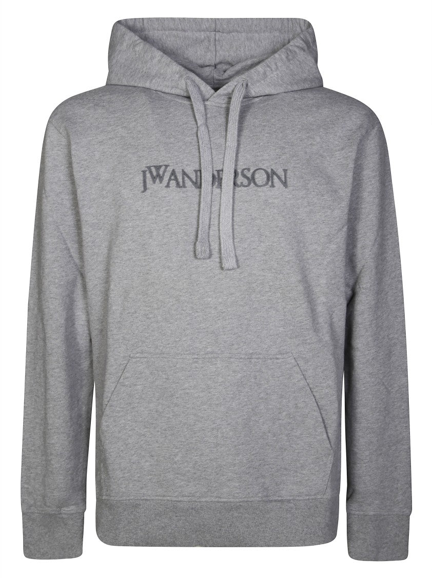 J. W. Anderson Classic Grey Hoodie With Embroidered Logo