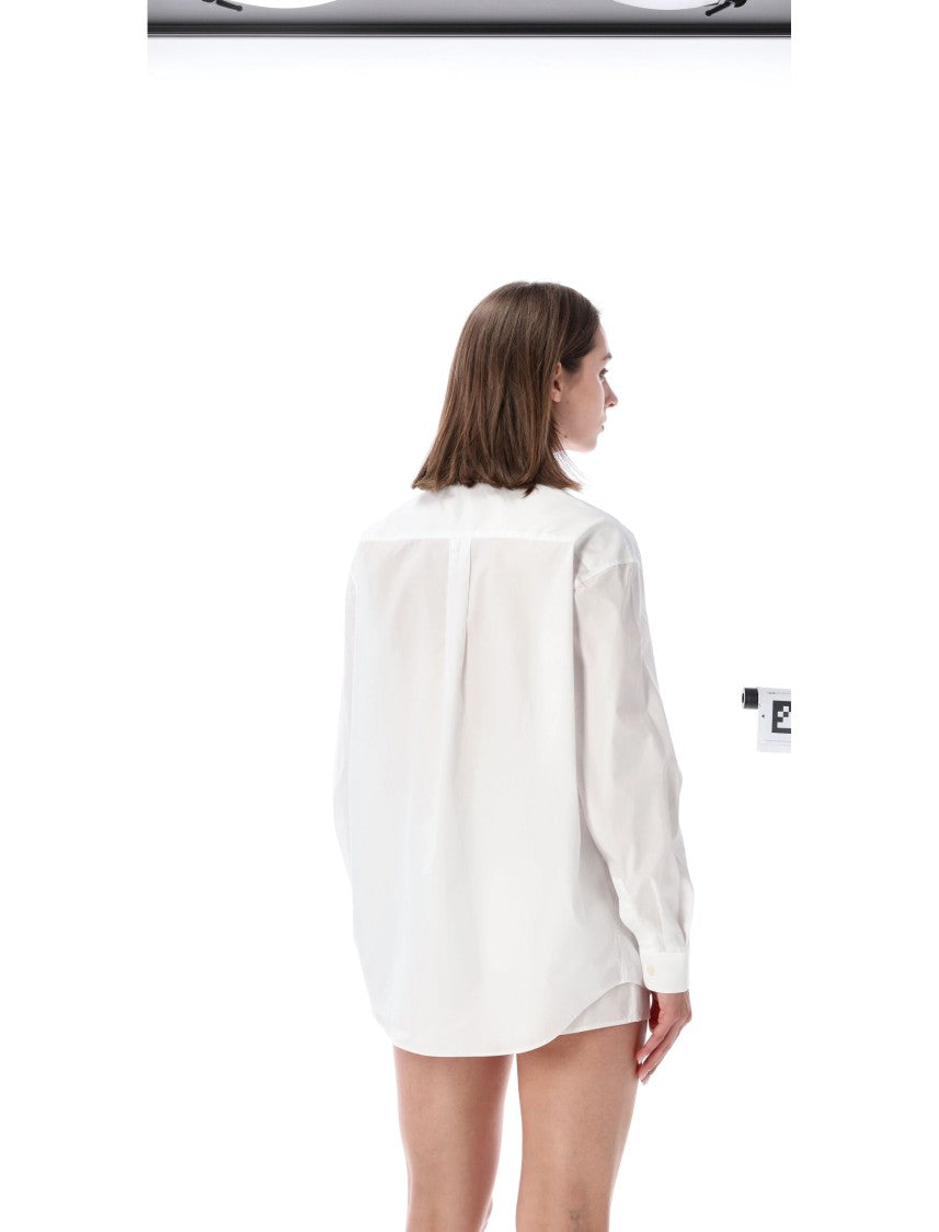 Sporty And Rich Oversized Embroidered Signature Shirt