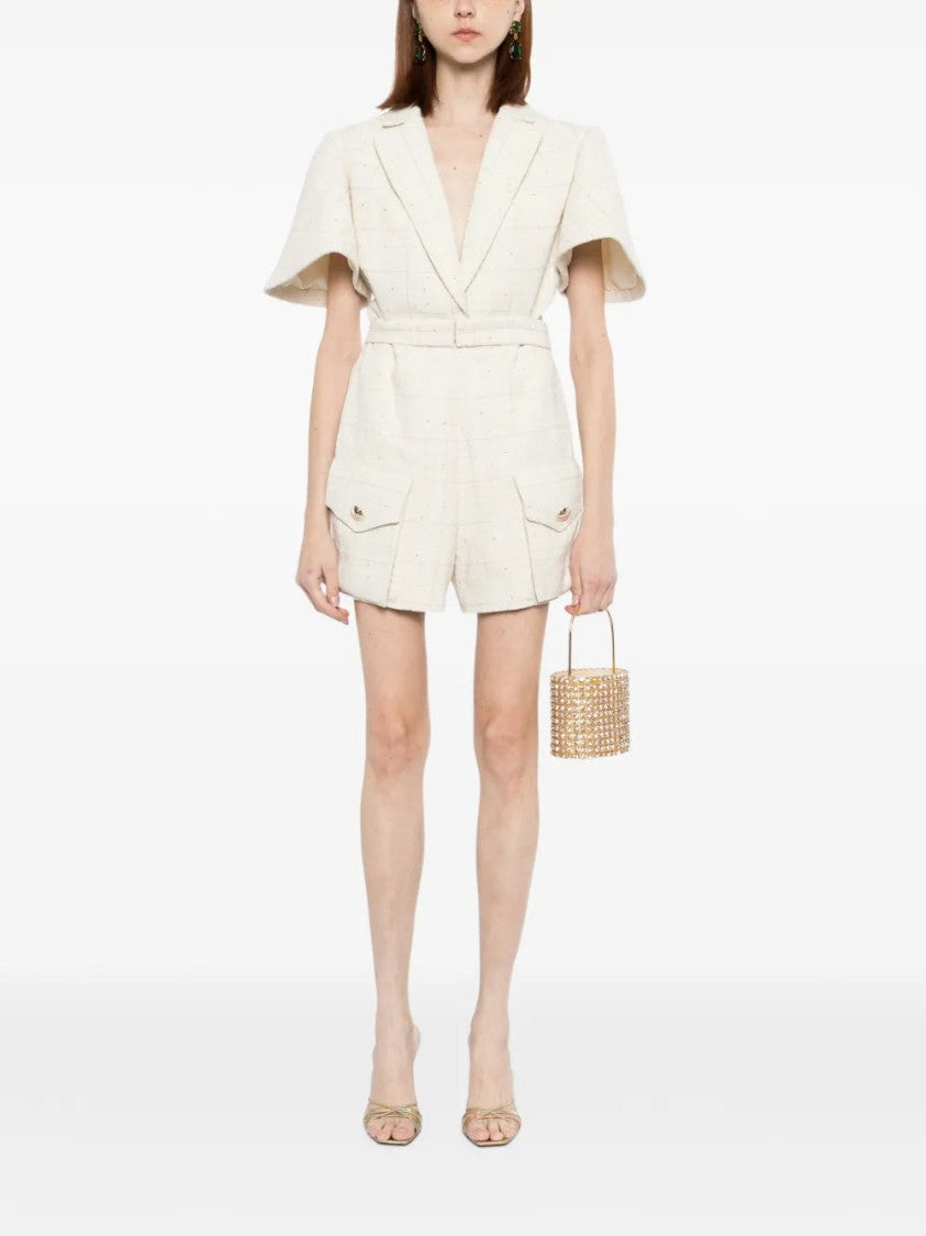 Saiid Kobeisy Tweed Short Jumpsuit