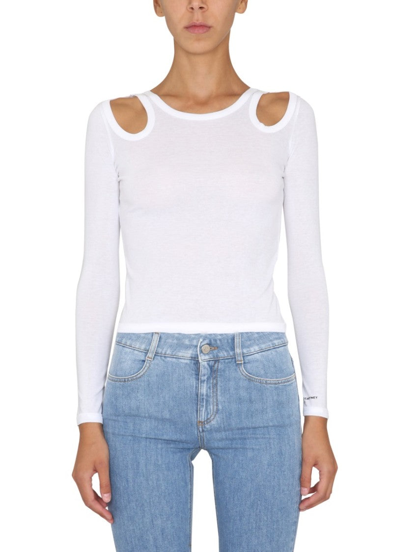 Stella Mccartney Fitted Long-Sleeve Top With Shoulder Cut-Outs