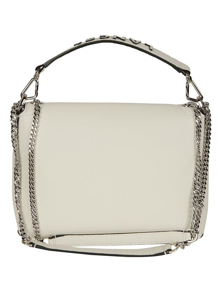Lancel Ninon Soft White Flap Shoulder Bag
