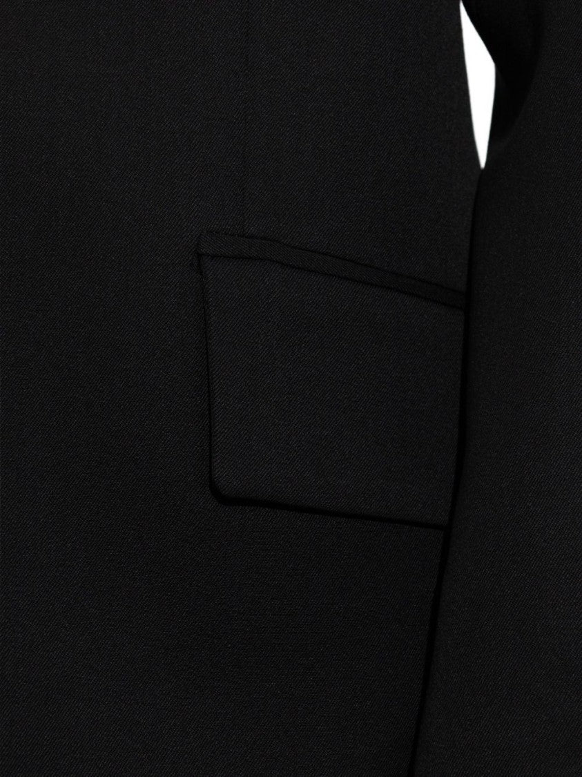 The Attico Structured Tailored Black Jacket With Sharp Shoulders