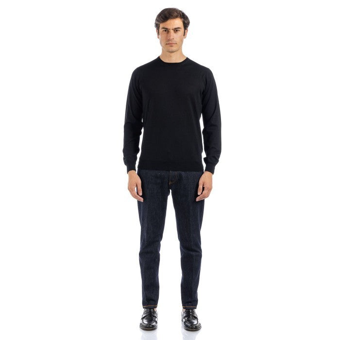 Filippo De Laurentiis Merino Wool Sweater With Classic Crew Neckline