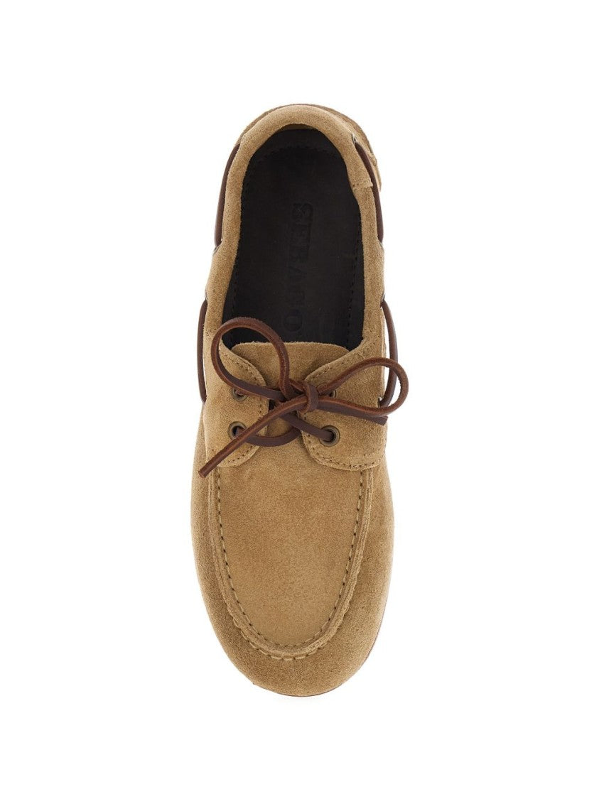 Sebago Moccasin-Style Brown Suede Flats