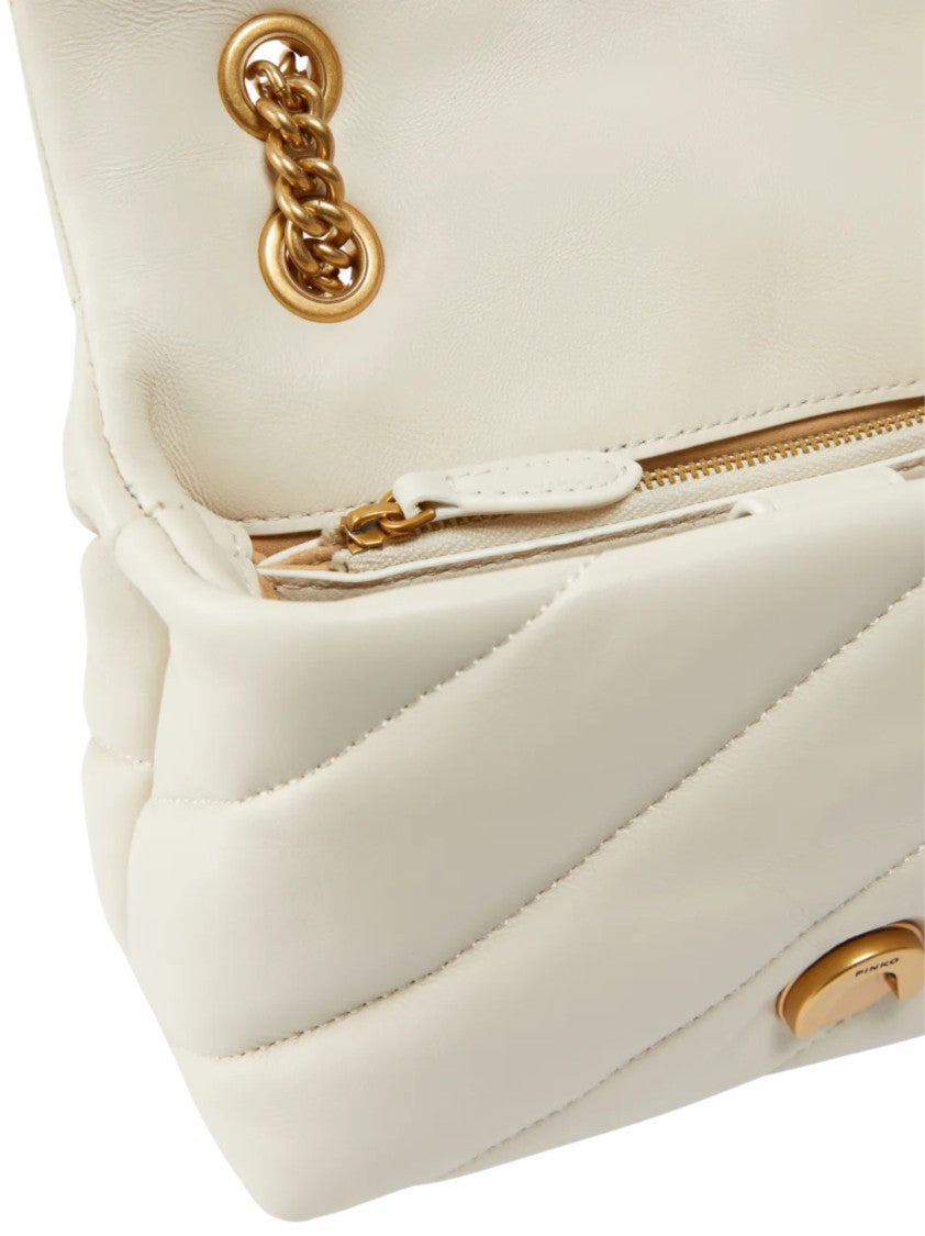 Pinko Quilted White Bag