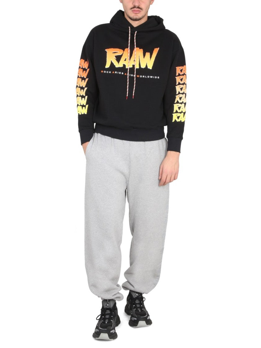 Aries Gradient Logo Print Sweatshirt