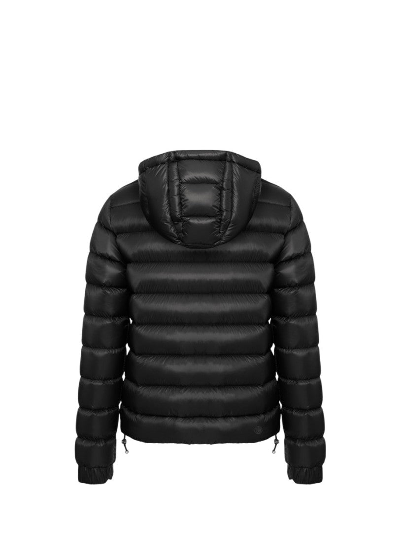 Colmar Originals Quilted Black Down Jacket With Fixed Hood