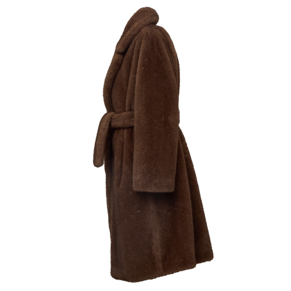 Max Mara Miss Faux Fur Wrap Midi Coat