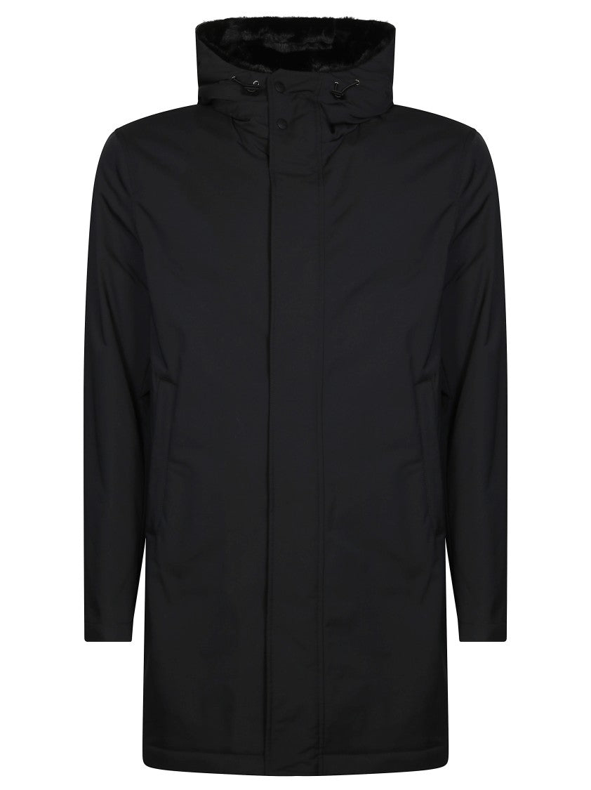 Herno Black Parka With Functional Details