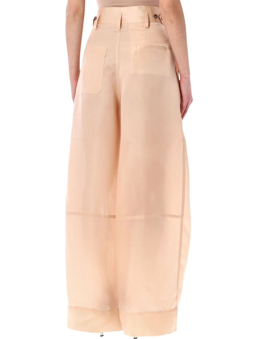 Alberta Ferretti Silk Organza Trousers