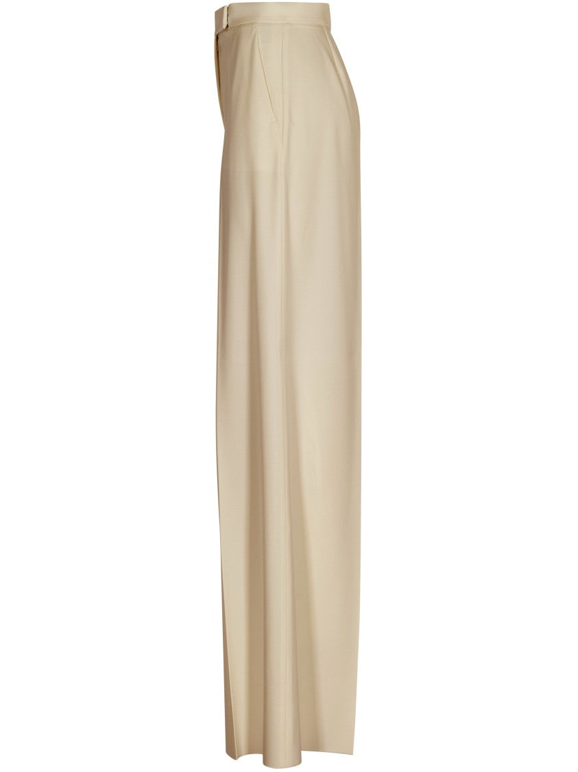 Max Mara High-Waisted Wide-Leg Trousers With Sharp Pleats