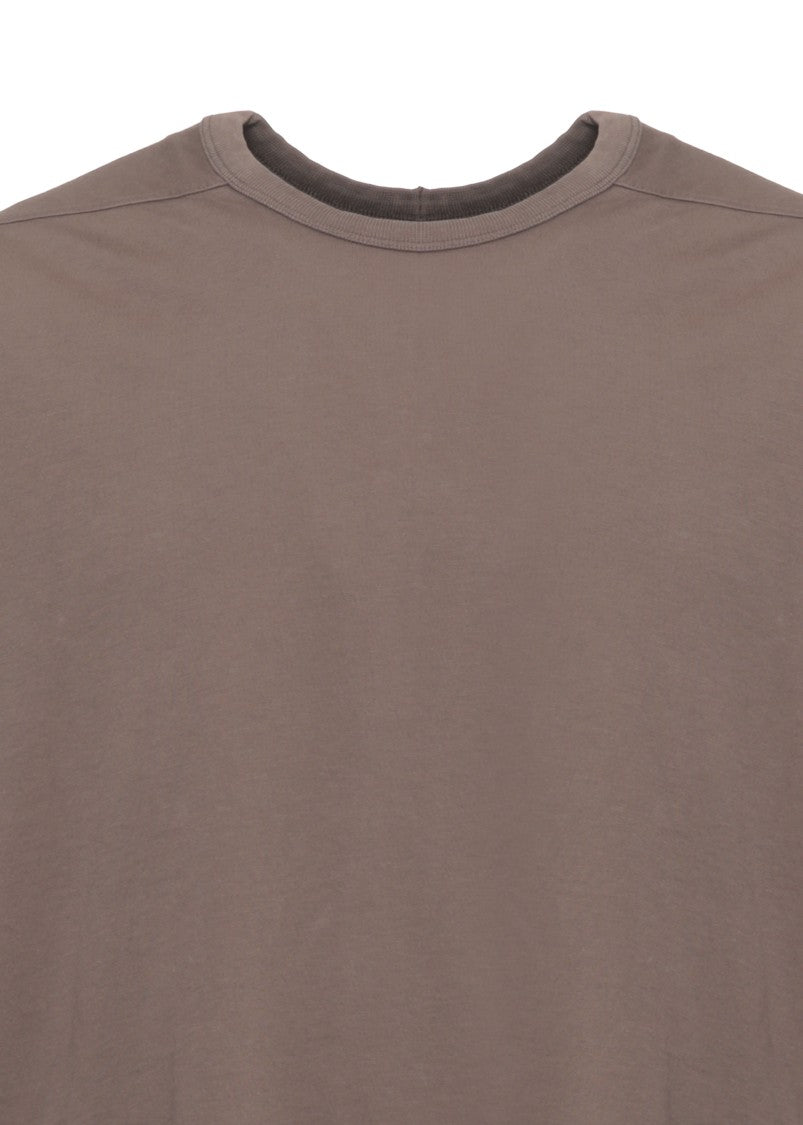 Drkshdw Mud Grey Lace Detail Cotton T-Shirt