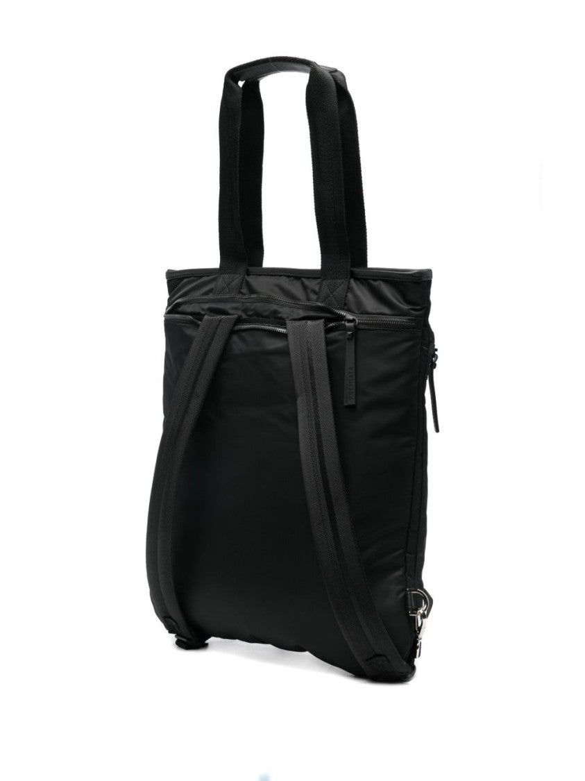 Premiata Rectangular Black Tote Bag With Minimalist Design