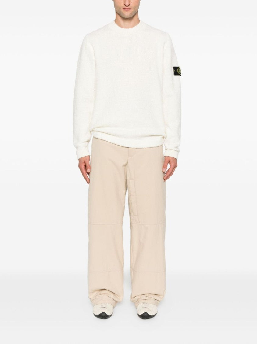 Stone Island Soft Textured Wool-Polyamide Blend Sweater
