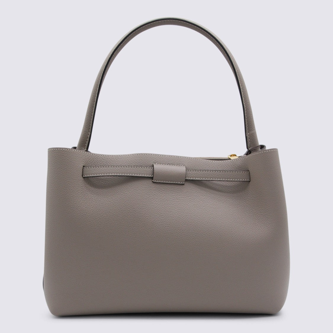 Tod's Grey Leather Handbag With T Hardware