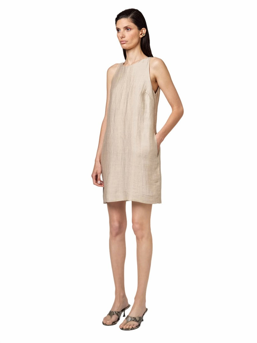 Alpha Studio Linen Sleeveless Short Dress