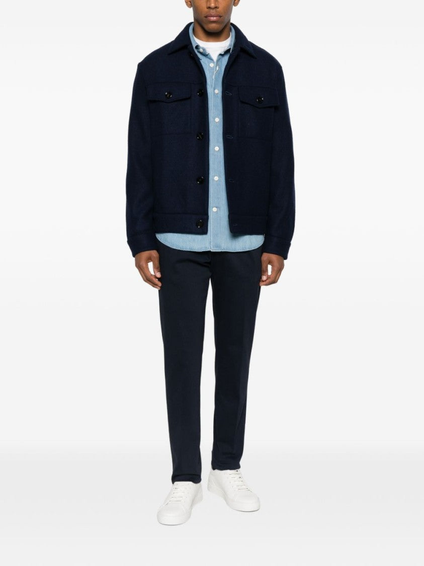 Dondup Dark Blue Pocket Shirt Jacket