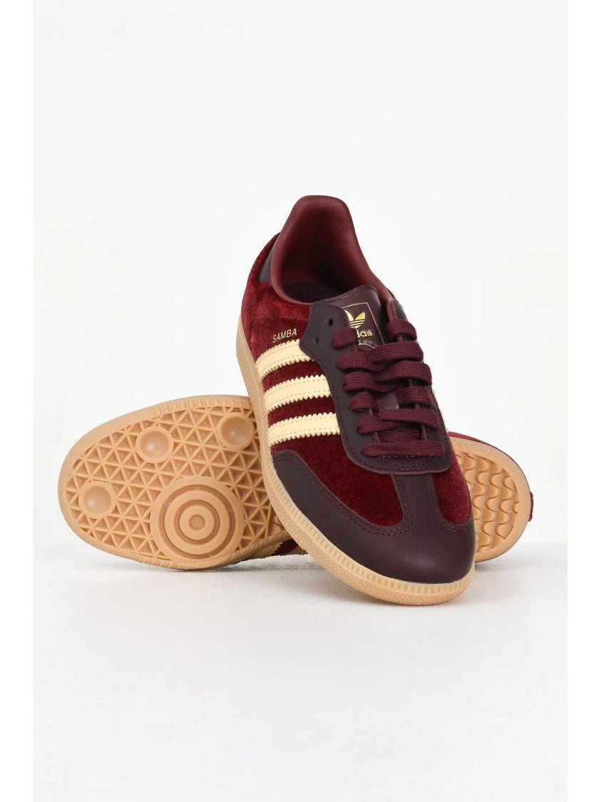 Adidas Red Polyester-Blend Velvet Sneakers