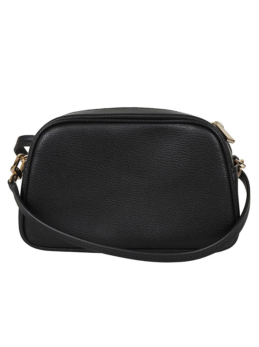 Michael Kors Rectangular Black Hammered Leather Shoulder Bag