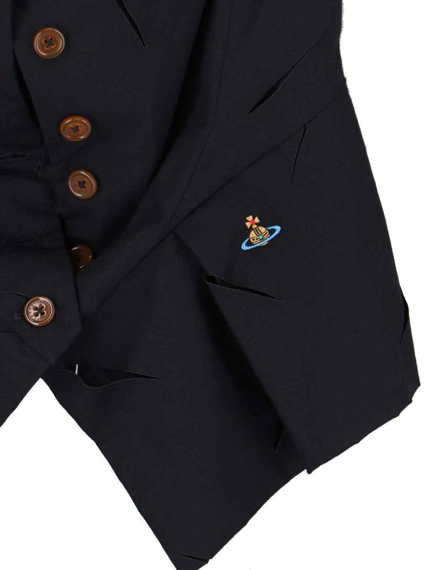 Vivienne Westwood Classic Black Top With Minimalist Design