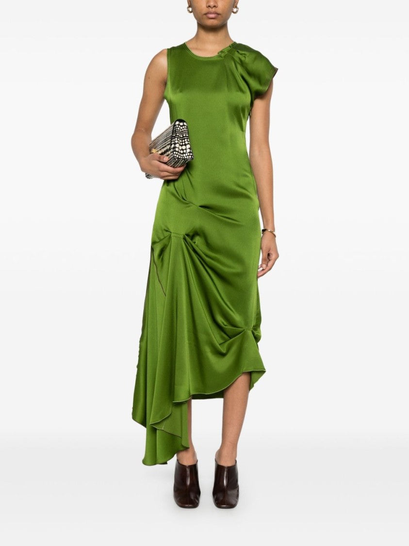 Victoria Beckham Asymmetric Hem Dress With Concealed Side Zip