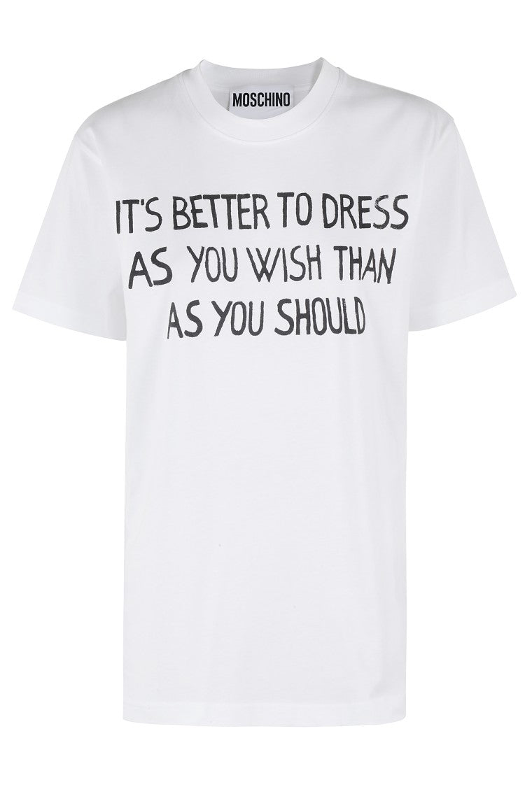Moschino Short-Sleeve T-Shirt With Ribbed Neckline