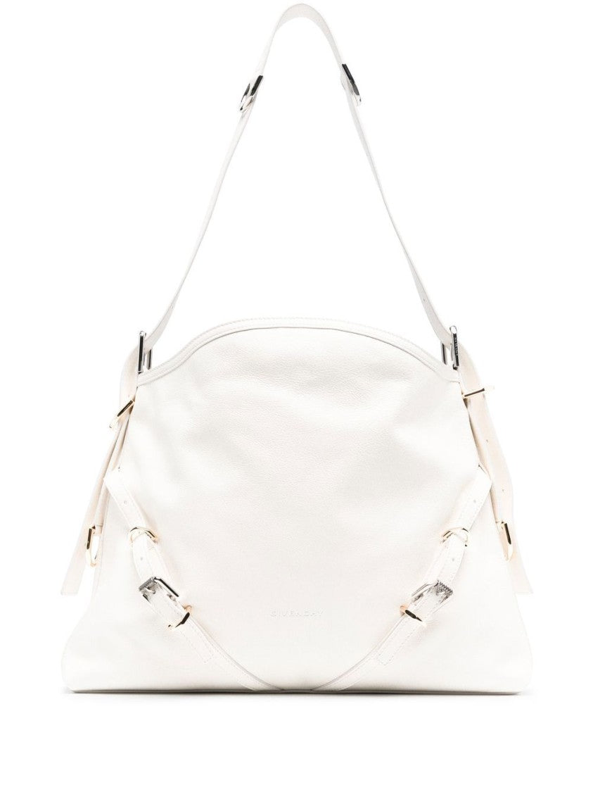 Givenchy Medium Shoulder Bag With Embossed Logo And Crystal Accents