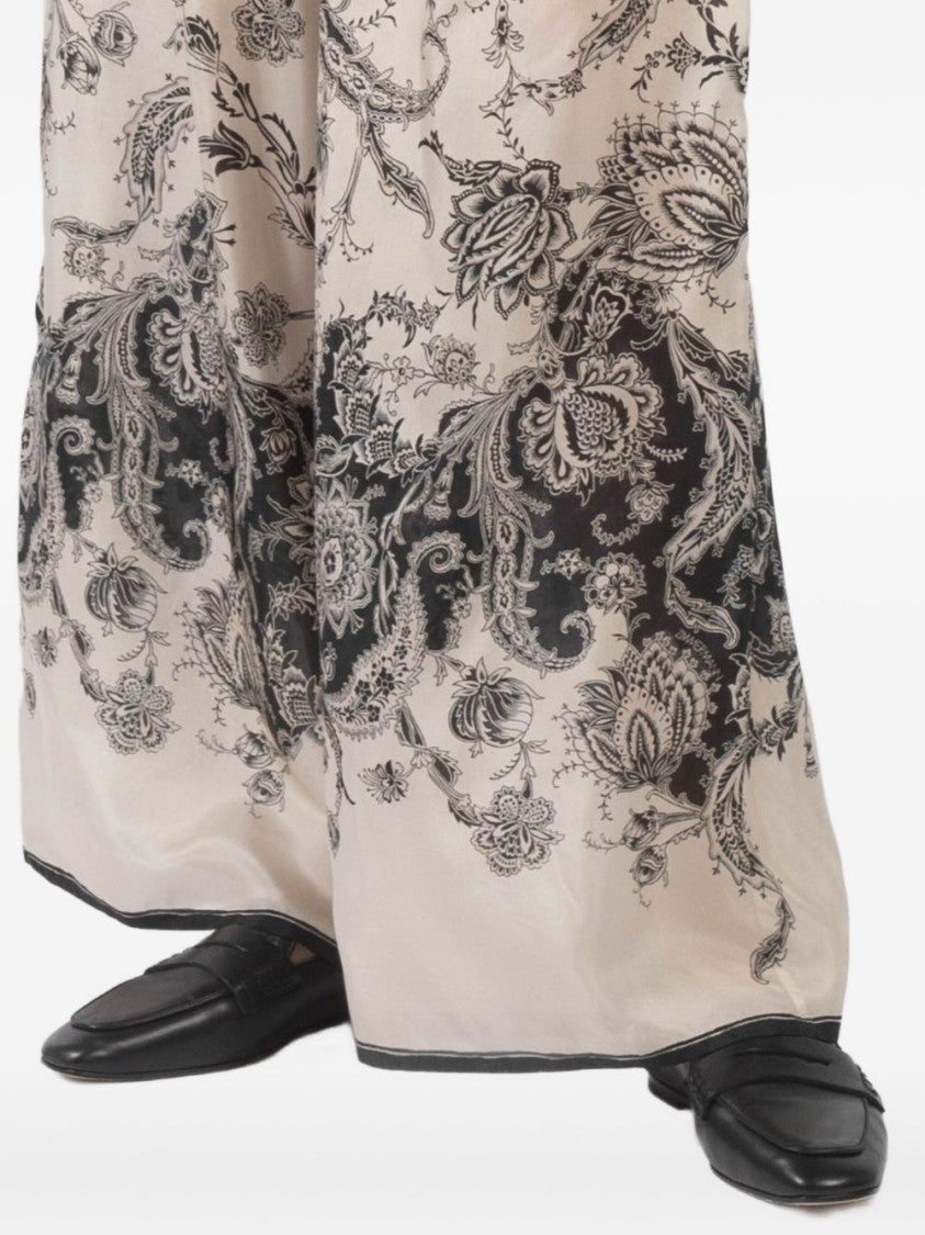 Zimmermann Relaxed Floral Print Trousers With Elasticated Waistband