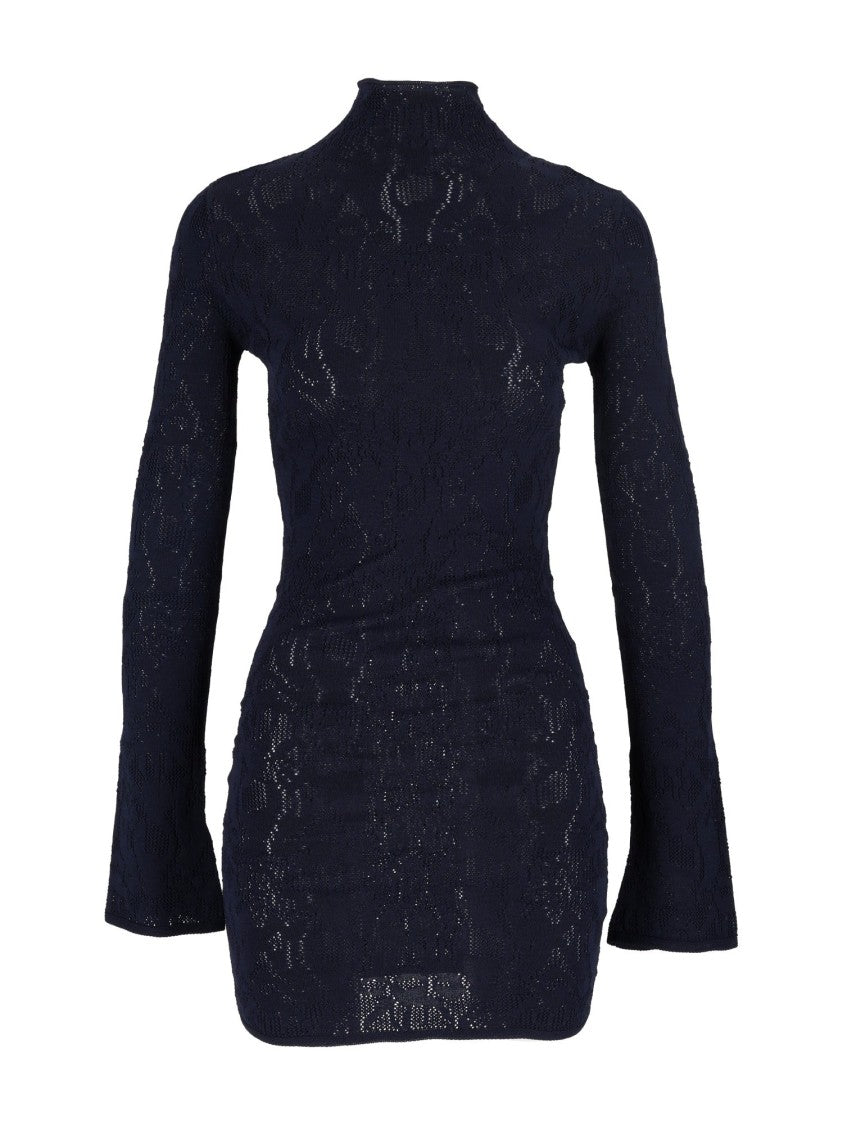 Dondup Fitted Floral Lace Mini Dress