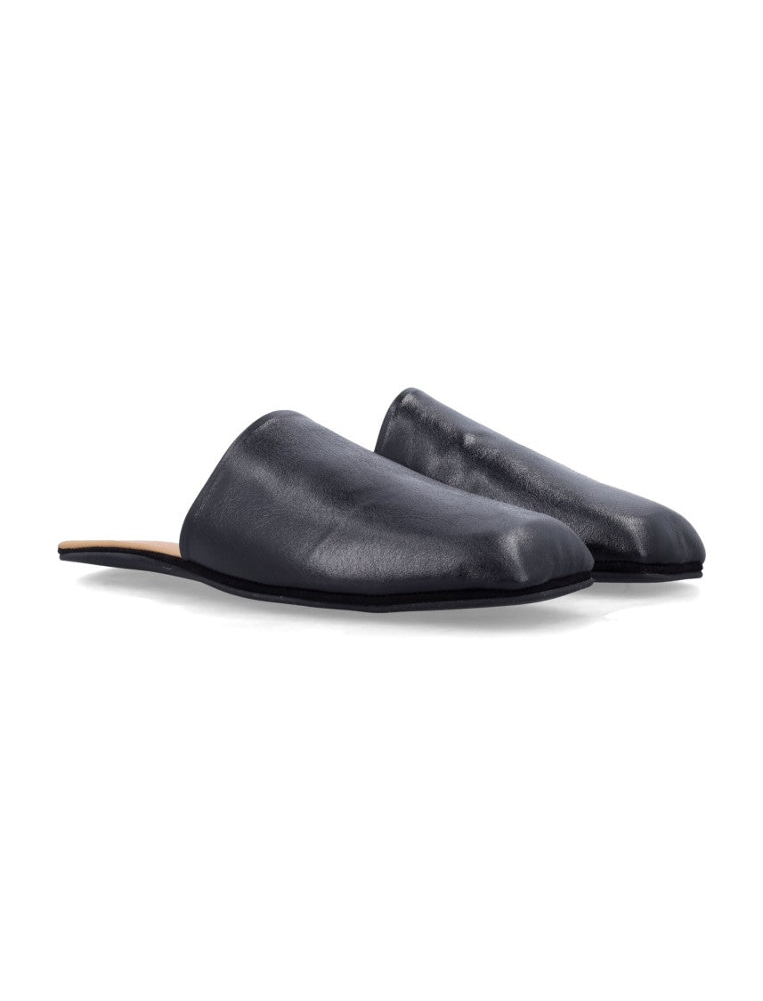 Our Legacy Cigarr Black Leather Slippers