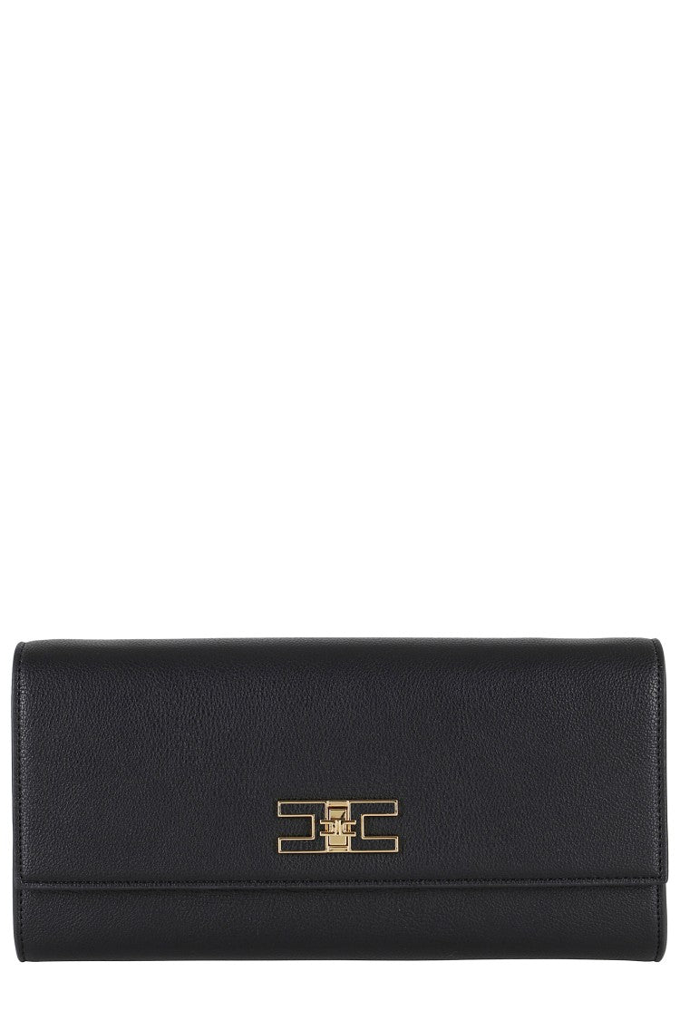 Elisabetta Franchi Eco-Leather Handbag With Golden Chain Strap