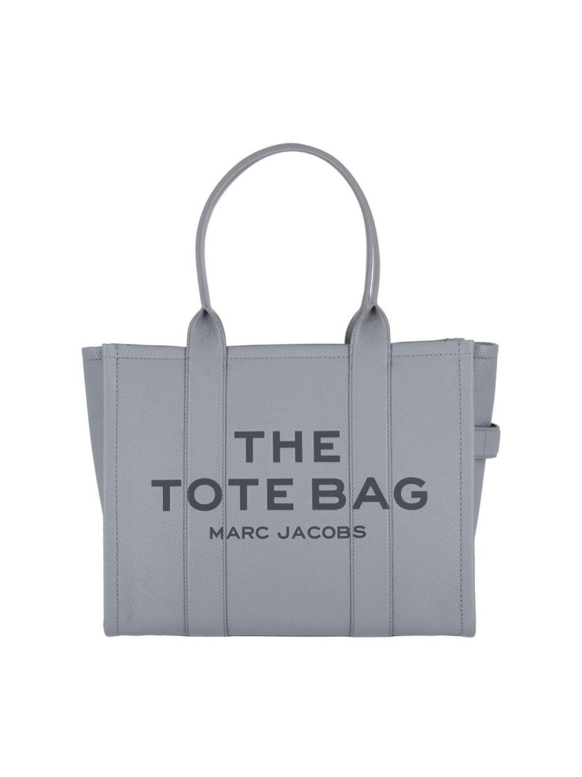 Marc Jacobs Large "The Leather" Tote Bag – Grey