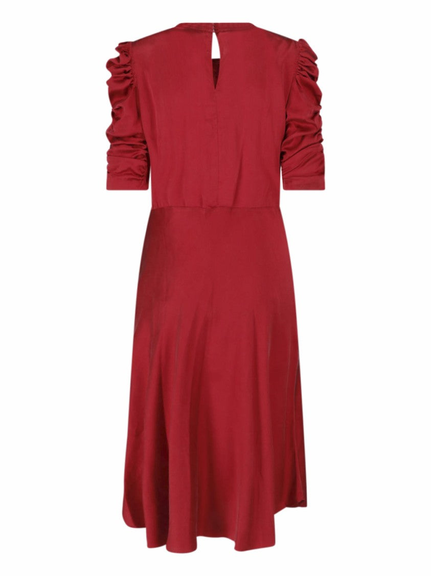 Isabel Marant Lemila Midi Dress With Ruched Details And Keyhole Closure