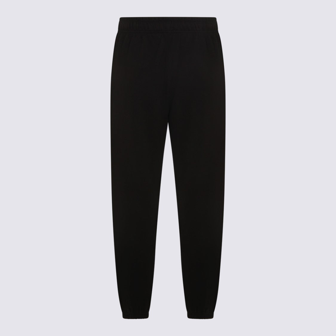Polo Ralph Lauren Tapered Black Trousers With Elastic Waistband And Ribbed Cuffs